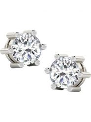 Vittoria Jewels Złote kolczyki-wkrętki z diamentami rozmiar: onesize. Szare kolczyki Vittoria Jewels, z diamentem, złote. Za 1,217.99 zł.