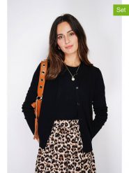 C& Jo 2-częściowy zestaw w kolorze czarnym rozmiar: 38. Czarne swetry C& Jo, bez wzorów, z kaszmiru, bez ramiączek. Za 214.19 zł.