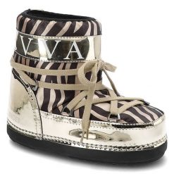 Złote Śniegowce Donna Fabiani Damskie Zimowe Buty. Żółte trapery i śniegowce Donna Fabiani, ze skóry ekologicznej. Za 249.00 zł.