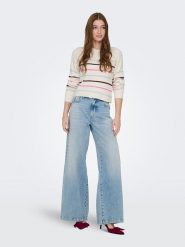 ONLY Sweter w kolorze kremowym rozmiar: S. Brązowe swetry Only, s, bez wzorów, bez ramiączek. Za 86.99 zł.