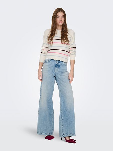 ONLY Sweter w kolorze kremowym rozmiar: M. Brązowe swetry Only, m, bez wzorów, bez ramiączek. Za 133.60 zł.