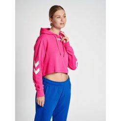 Damska bluza z kapturem crop Hummel Legacy. Czerwone bluzy Hummel, xs, bez wzorów, z kapturem. Za 170.00 zł.