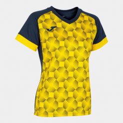Koszulka do piłki nożnej damska Joma Supernova III. Niebieskie bluzki Joma, xl, bez wzorów, sportowe, bez kołnierzyka, bez ramiączek. Za 138.99 zł.