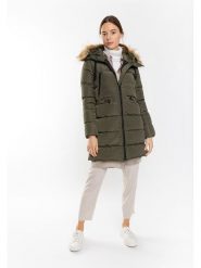 Northwood Płaszcz zimowy "Elena" w kolorze khaki rozmiar: XL. Brązowe płaszcze Northwood, na zimę, xl, bez wzorów, z puchu, bez kaptura. Za 193.24 zł.