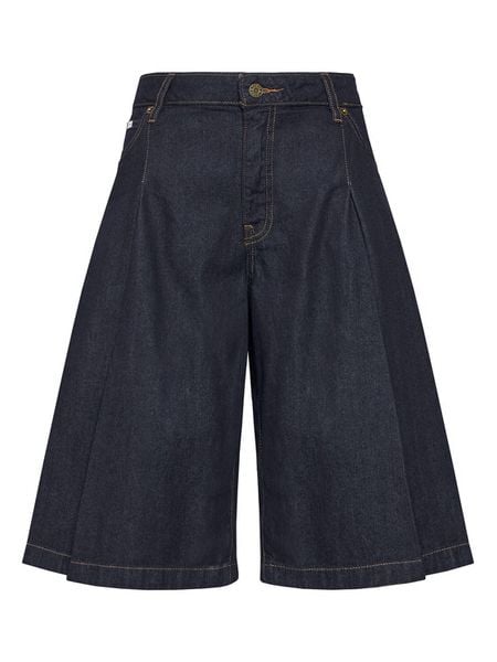Guess Jeans Bermudy W6GDY5 D7971 Granatowy Bermuda Fit. Niebieskie szorty Guess Jeans, z aplikacjami, z bawełny. Za 204.99 zł.