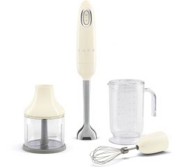 Blender ręczny 50's Style II kremowy z akcesoriami. Blendery Smeg. W wyprzedaży za 495.03 zł.