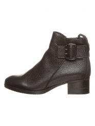 Clarks Skórzane botki "Mila Charm" w kolorze czarnym rozmiar: 37. Czarne botki Clarks, bez wzorów, bez obcasa, bez zapięcia. Za 228.45 zł.