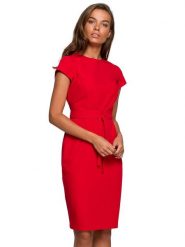 Stylove Sukienka w kolorze czerwonym rozmiar: XXL. Czerwone sukienki Stylove, xxl, bez wzorów, bez kołnierzyka, bez ramiączek, midi. Za 202.95 zł.