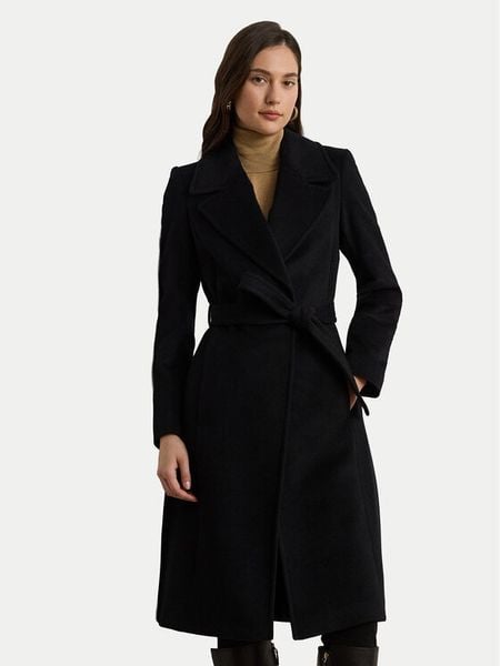 LAUREN RALPH LAUREN Płaszcz wełniany 297962169001 Czarny Regular Fit. Czarne płaszcze Lauren Ralph Lauren, na zimę, bez wzorów, z syntetyku, bez kaptura. Za 1,899.00 zł.