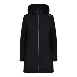 Płaszcz damski turystyczne CMP 32Z1406. Czarne płaszcze CMP, s, bez wzorów, z materiału, bez kaptura. Za 299.99 zł.