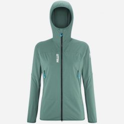 Kurtka softshell damska Millet Fusion XCS Hoodie W active fit. Zielone kurtki sportowe Millet, xs, bez wzorów, z softshellu, bez kaptura, wspinaczkowe. Za 475.00 zł.