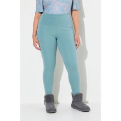 Damskie Legginsy sztuczne futerko od wewnątrz bardzo ciepłe wysoki stan. Zielone legginsy Ulla Popken, plus size, bez wzorów, z bawełny, z podwyższonym stanem. Za 294.99 zł.