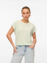 Vero Moda Koszulka w kolorze zielonym rozmiar: XL. Zielone bluzki Vero Moda, xl, bez wzorów, z lyocellu, bez kołnierzyka, bez ramiączek. Za 70.74 zł.
