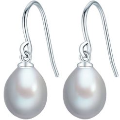 Valero Pearls Kolczyki wiszące z perłą srebro wysokiej próby Perła hodowlana słodkowodna srebrny 1 ct Damski. Szare kolczyki Valero Pearls, z perłą, srebrne. Za 269.99 zł.