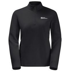 Bluza trekkingowa damska Jack Wolfskin Taunus Hz. Czarne bluzy Jack Wolfskin, s, bez wzorów, z materiału, bez kaptura. Za 271.95 zł.