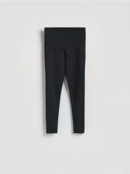 Bawełniane legginsy - czarny. Czarne legginsy Reserved, l, bez wzorów, z bawełny. Za 89.99 zł.