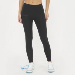 Damskie Legginsy do Jogi z Wysokim Stanem Czarne Model MAVERY. Czarne legginsy LEGEA, xl, bez wzorów, z bawełny, z podwyższonym stanem, długie. Za 72.00 zł.