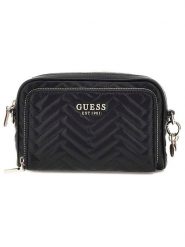 Guess Torebka w kolorze czarnym - 21 x 14 x 4 cm rozmiar: onesize. Czarne torby na ramię Guess, z aplikacjami, z materiału, na ramię, pikowane, bez dodatków. Za 413.86 zł.