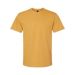 Koszulka Unisex Dla Dorosłych Softstyle Midweight. Żółte bluzki GILDAN, m, bez wzorów, sportowe, bez kołnierzyka, bez ramiączek. Za 43.99 zł.