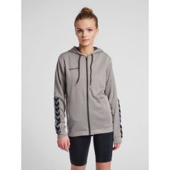 Bluza do piłki nożnej damska Hummel zip hml AUTHENTIC Poly. Szare bluzy Hummel, s, bez wzorów, z dzianiny, z kapturem. Za 175.70 zł.