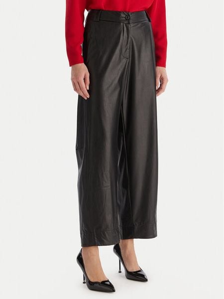 ACCESS FASHION Spodnie z imitacji skóry 54-5132-188 Czarny Regular Fit. Czarne sukienki ACCESS FASHION, s, bez wzorów, ze skóry, wizytowe, bez kołnierzyka, bez ramiączek. Za 479.99 zł.