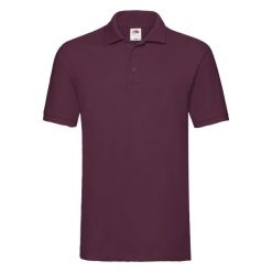 Koszulka Polo Premium Unisex Dla Dorosłych. Brązowe koszulki polo FRUIT OF THE LOOM, bez wzorów, bez ramiączek. Za 80.99 zł.