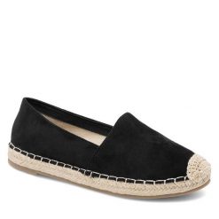 Espadryle Jenny Fairy. Czarne espadryle Jenny Fairy, bez wzorów, bez obcasa, bez zapięcia. Za 47.99 zł.