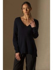 Perfect Cashmere Kaszmirowy sweter w kolorze granatowym rozmiar: M. Niebieskie swetry Perfect Cashmere, m, bez wzorów, z kaszmiru, bez ramiączek. Za 395.95 zł.
