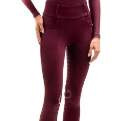 Legginsy jeździeckie damskie Frosty Elegance Equus. Czerwone legginsy EQUUS BRAND, m, z aplikacjami, z materiału, z podwyższonym stanem, długie. Za 229.99 zł.