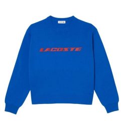 Bluza damska Lacoste AF2229. Niebieskie bluzy Lacoste, xs, bez wzorów, z bawełny, bez kaptura. Za 417.00 zł.