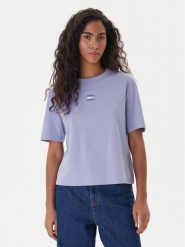Tommy Jeans T-Shirt Badge DW0DW22202 Niebieski Boxy Fit. Niebieskie t-shirty Tommy Jeans, xxs, bez wzorów, z bawełny, bez kołnierzyka, bez ramiączek. Za 119.99 zł.