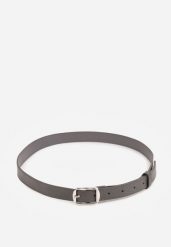 Ciemnoszary Pasek z Ozdobną Klamrą Filariela. Szare paski Renee, bez wzorów, eleganckie. Za 19.99 zł.