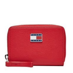 Mały Portfel Damski Tommy Jeans. Czerwone portfele Tommy Jeans, bez wzorów, z jeansu. Za 139.99 zł.