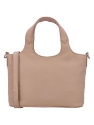 Charm Skórzana torebka w kolorze beżowym - 27 x 18 x 9 cm rozmiar: onesize. Brązowe torby na ramię Charm, bez wzorów, z materiału, przez ramię, bez dodatków. Za 228.45 zł.