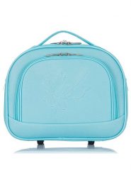 Les P´tites Bombes Kosmetyczka "Anna" w kolorze błękitnym - 34 x 28 x 12 cm rozmiar: onesize. Niebieskie kufry i kosmetyczki bez wzorów, z materiału, bez dodatków. Za 52.99 zł.