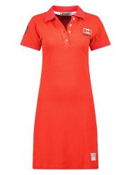 Canadian Peak Sukienka polo "Katcheak" w kolorze czerwonym rozmiar: M. Czerwone sukienki Canadian Peak, m, bez wzorów, z bawełny, bez kołnierzyka, bez ramiączek, midi. Za 92.42 zł.