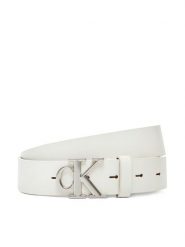 Calvin Klein Jeans Pasek Damski LV04K7018G Biały. Białe paski Calvin Klein Jeans, bez wzorów, z jeansu. Za 239.99 zł.