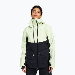Kurtka snowboardowa damska ROXY Gore-Tex Stretch Purelines. Czarne kurtki narciarskie Roxy, m, bez wzorów, z gore-texu, bez kaptura, snowboardowy, gore-tex. Za 1,459.00 zł.