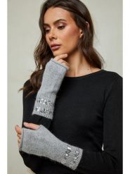 Soft Cashmere Rękawiczki w kolorze szarym rozmiar: onesize. Szare rękawiczki Soft Cashmere, bez wzorów, prążkowane. Za 105.63 zł.