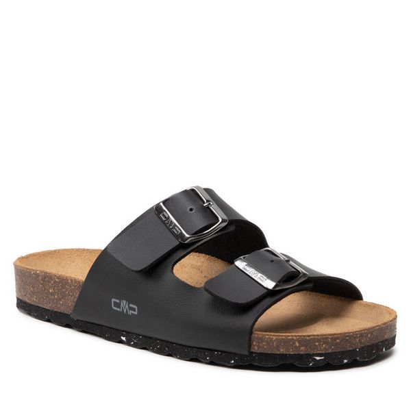 Klapki CMP. Czarne klapki CMP, bez wzorów, bez obcasa. Za 153.99 zł.