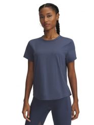Under Armour Koszulka sportowa w kolorze granatowym rozmiar: L. Niebieskie koszulki sportowe Under Armour, bez wzorów, z materiału, bez ramiączek, outdoorowe. Za 131.74 zł.