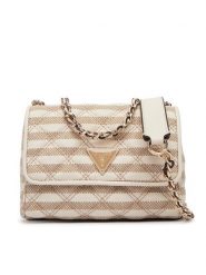 Guess Torebka Giully II Mini HWAG96 73740 Beżowy. Brązowe listonoszki Guess, z aplikacjami, z materiału, bez dodatków. Za 549.99 zł.