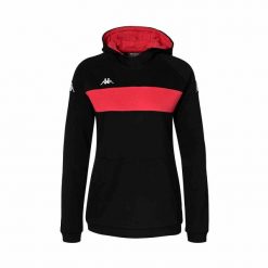 Damska bluza z kapturem Kappa Daccia. Czarne bluzy Kappa, xs, bez wzorów, z kapturem. Za 252.00 zł.