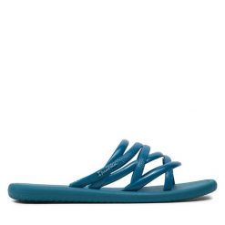 Klapki Ipanema. Niebieskie klapki Ipanema, bez wzorów, bez obcasa. Za 129.99 zł.