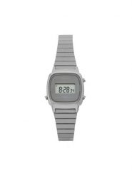Casio Zegarek Vintage LA670WES-7AEF Srebrny. Szare, cyfrowe zegarki Casio, srebrne. Za 249.99 zł.