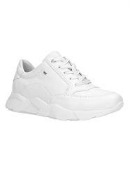 Wojas Skórzane sneakersy w kolorze białym rozmiar: 39. Białe trampki Wojas, bez wzorów, ze skóry, bez zapięcia. Za 308.18 zł.