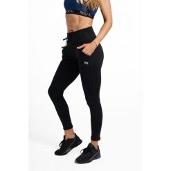 Legginsy fitness damskie Rough Radical Pocket. Czarne legginsy ROUGH RADICAL, xl, bez wzorów. Za 159.99 zł.