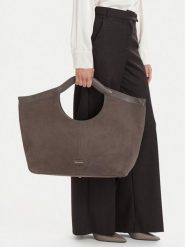 GINO ROSSI Torebka EO-LA224-19581-1 Beżowy ciemny. Brązowe shopper Gino Rossi, bez wzorów, ze skóry, bez dodatków. Za 699.99 zł.