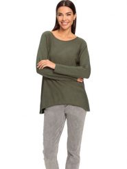 Heine Sweter w kolorze khaki rozmiar: 40. Brązowe swetry Heine, bez wzorów, bez ramiączek. Za 86.99 zł.