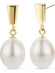 Diamant Exquis Złote kolczyki-wkrętki z perłami rozmiar: onesize. Białe kolczyki Diamant Exquis, z perłą, złote. Za 491.99 zł.